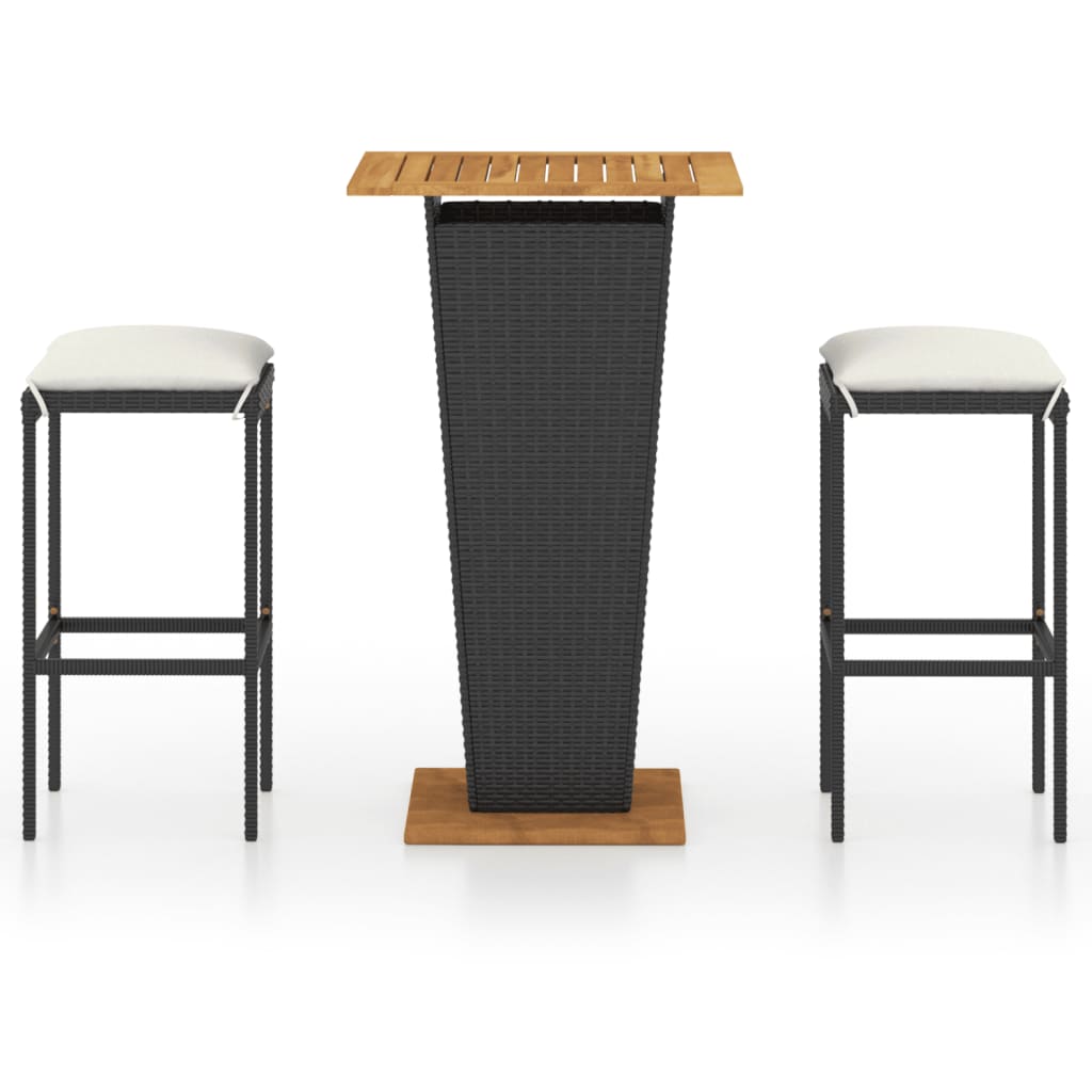 Garden Bar Set Black, Cream White