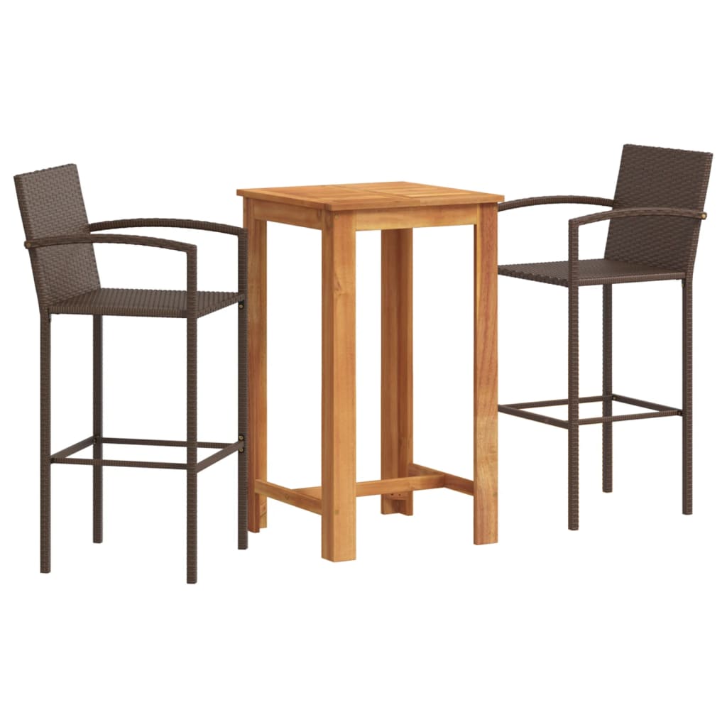 Garden Bar Set Brown