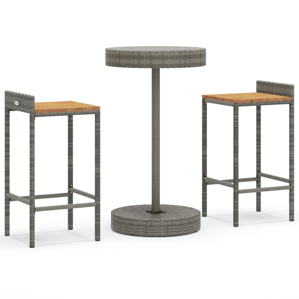Garden Bar Set Gray