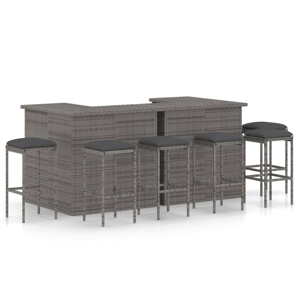 Garden Bar Set Gray