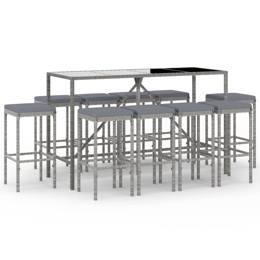 Garden Bar Set Gray, Black, Dark Gray