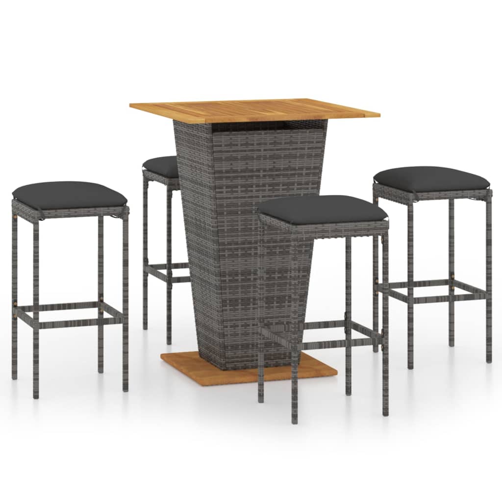 Garden Bar Set Grey and Anthracite