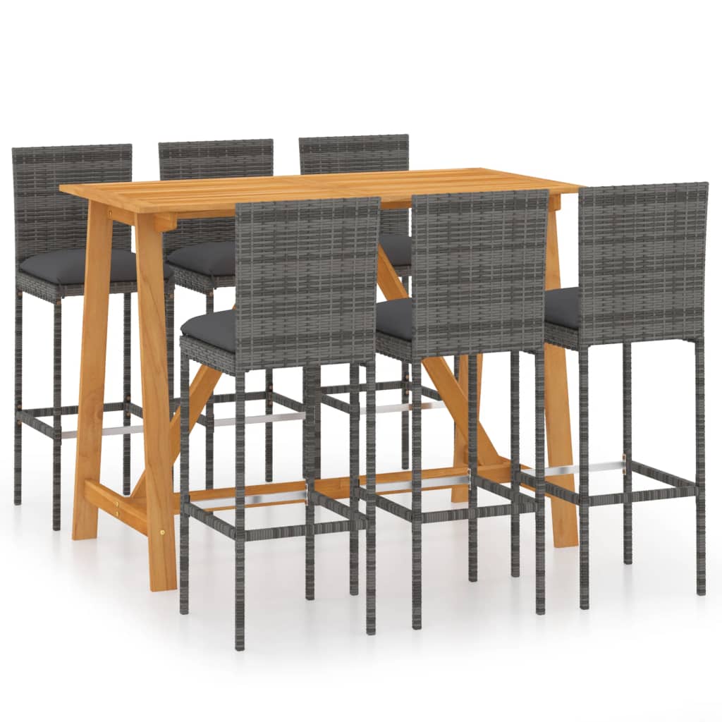Garden Bar Set Grey, Anthracite