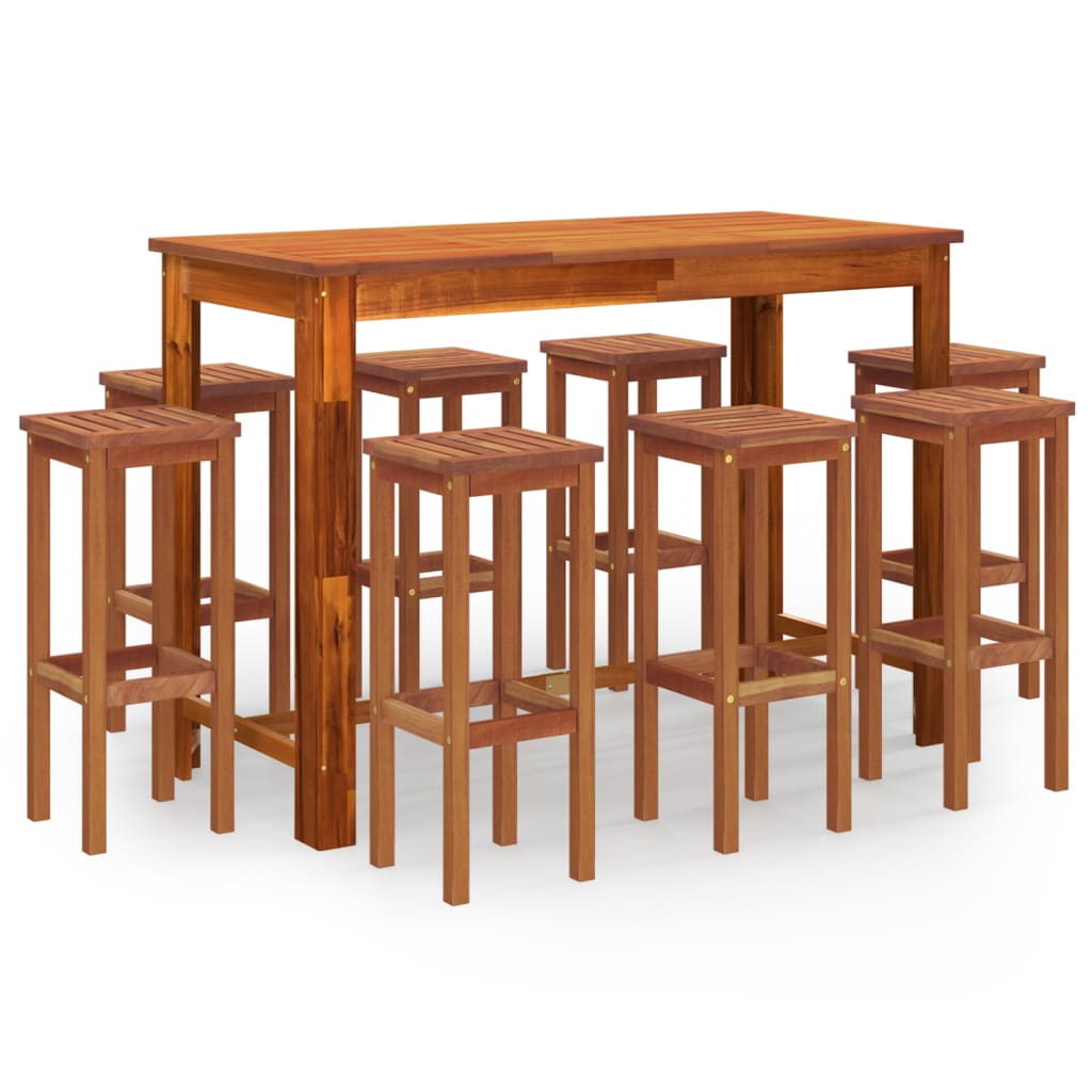 Garden Bar Set Natural wood Solid acacia wood with an oil finish
