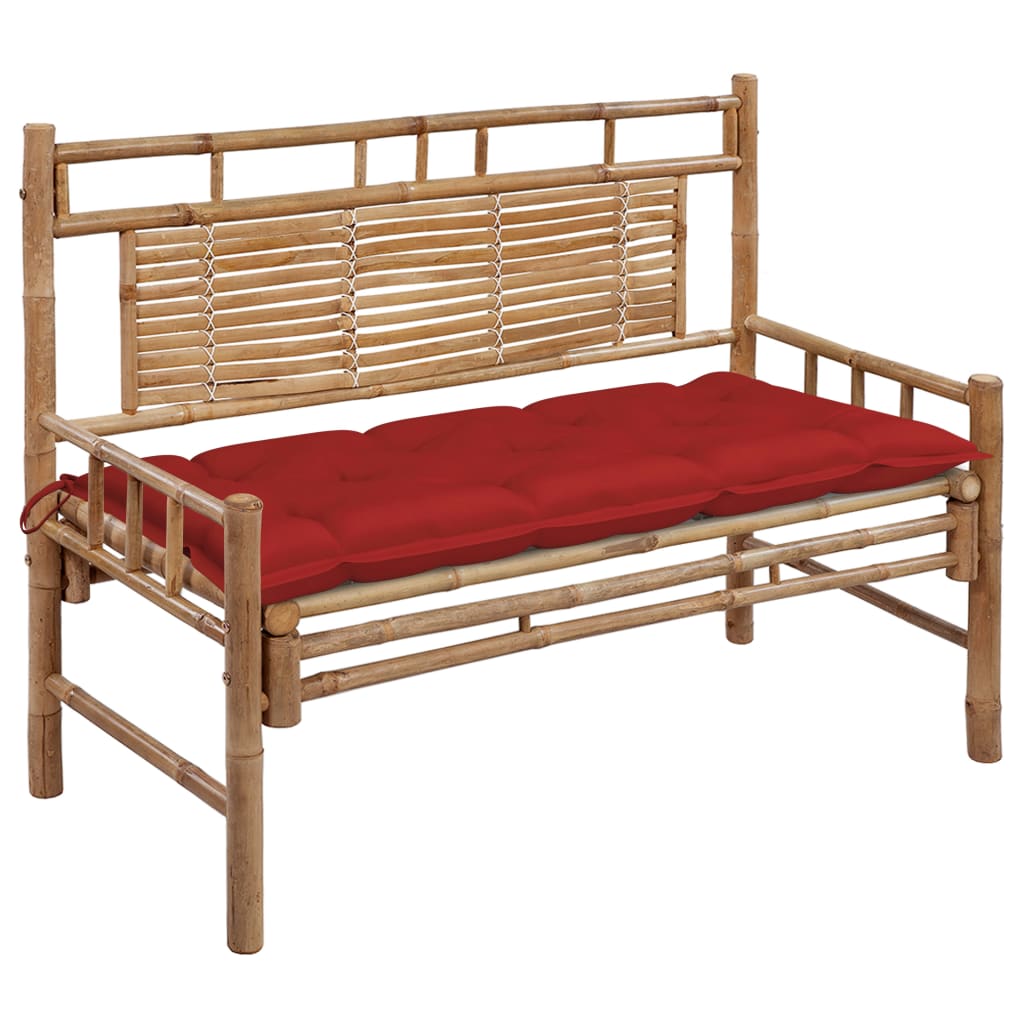 Garden Bench Bamboo 47.2 in Garden Bench Rectangular Rustic