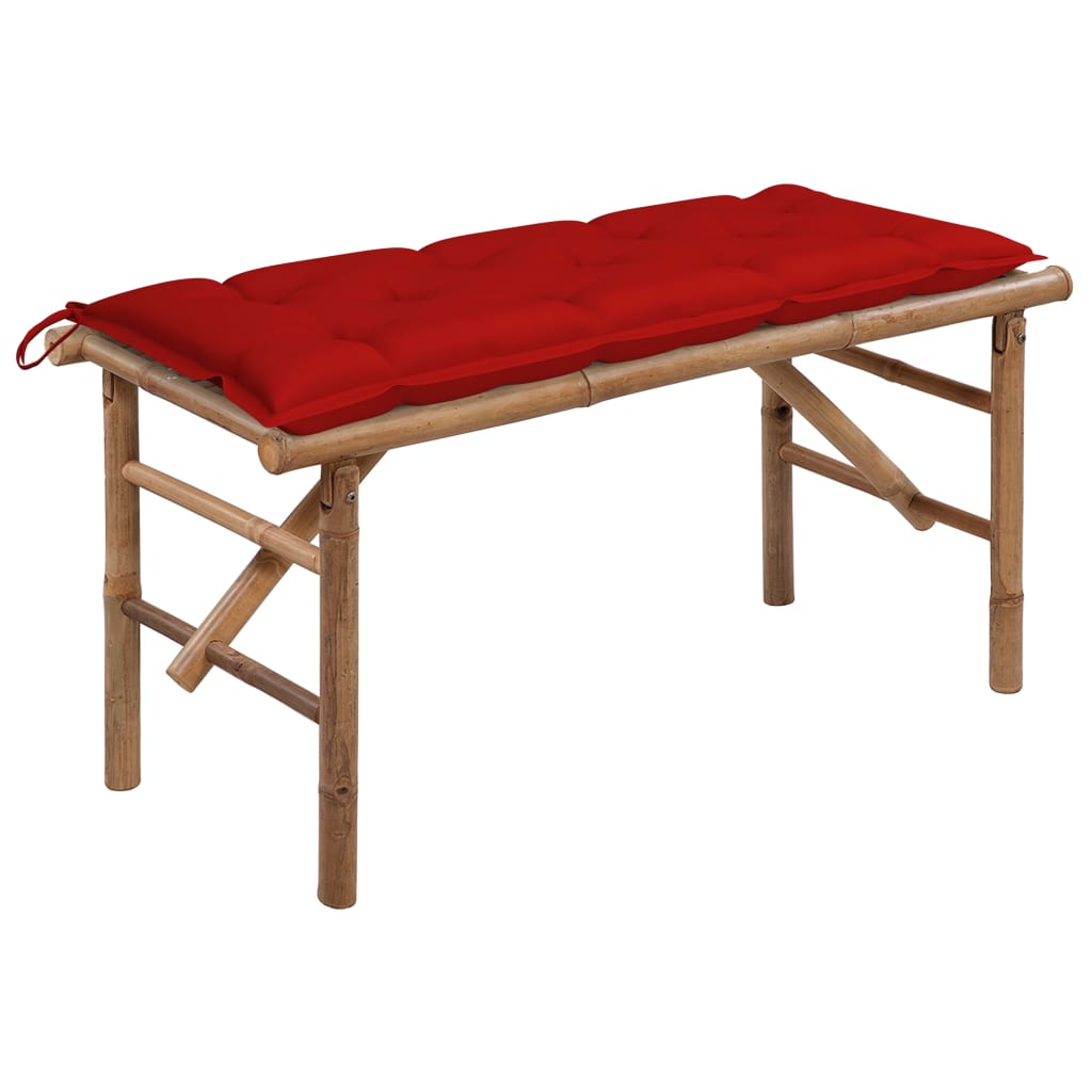 Garden Bench Bamboo Medium Foldable Garden Bench Rectangular