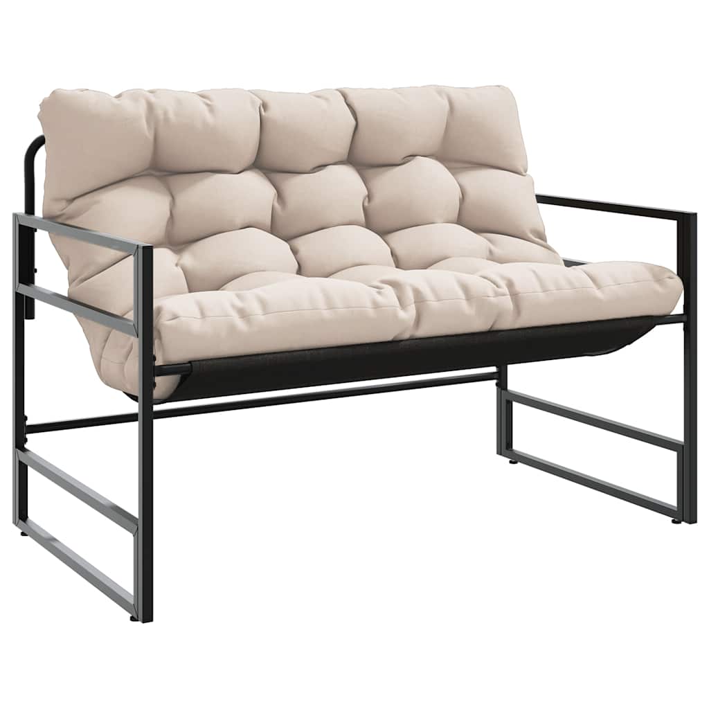 Garden Bench Black and Taupe