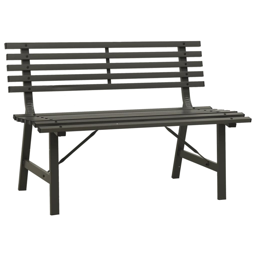 Garden Bench Black Powder-coated steel Large Durable