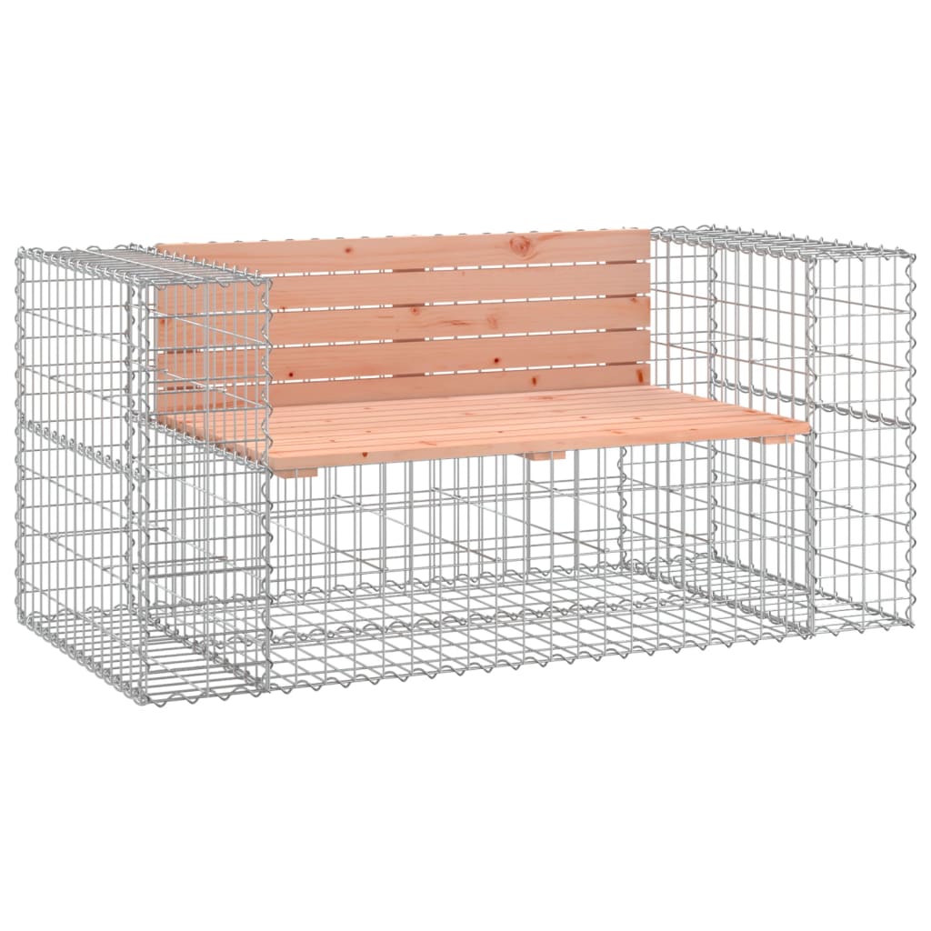 Garden Bench Douglas wood, Galvanized steel Solid Douglas wood