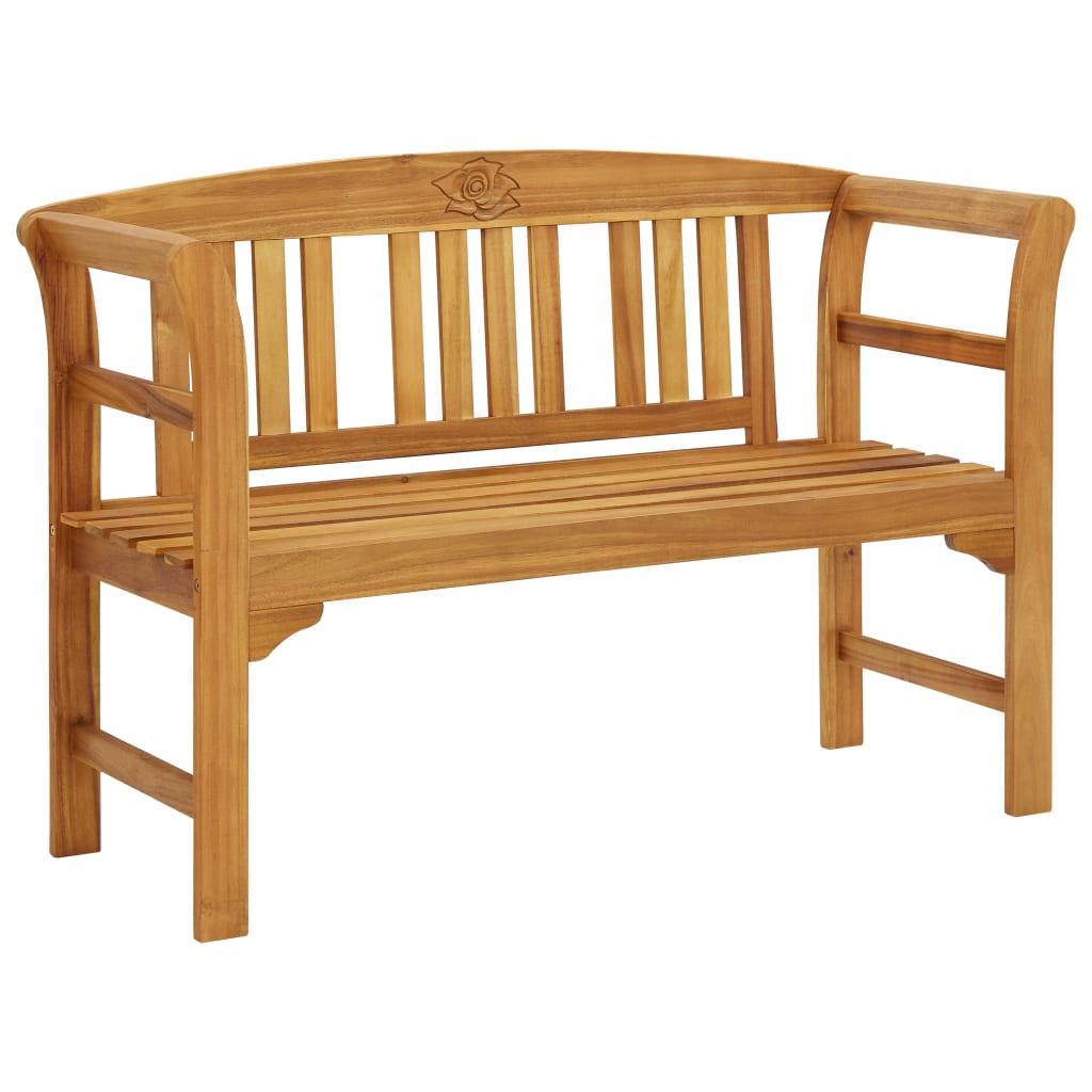 Garden Bench Natural Wood Solid Acacia Wood Medium Durable