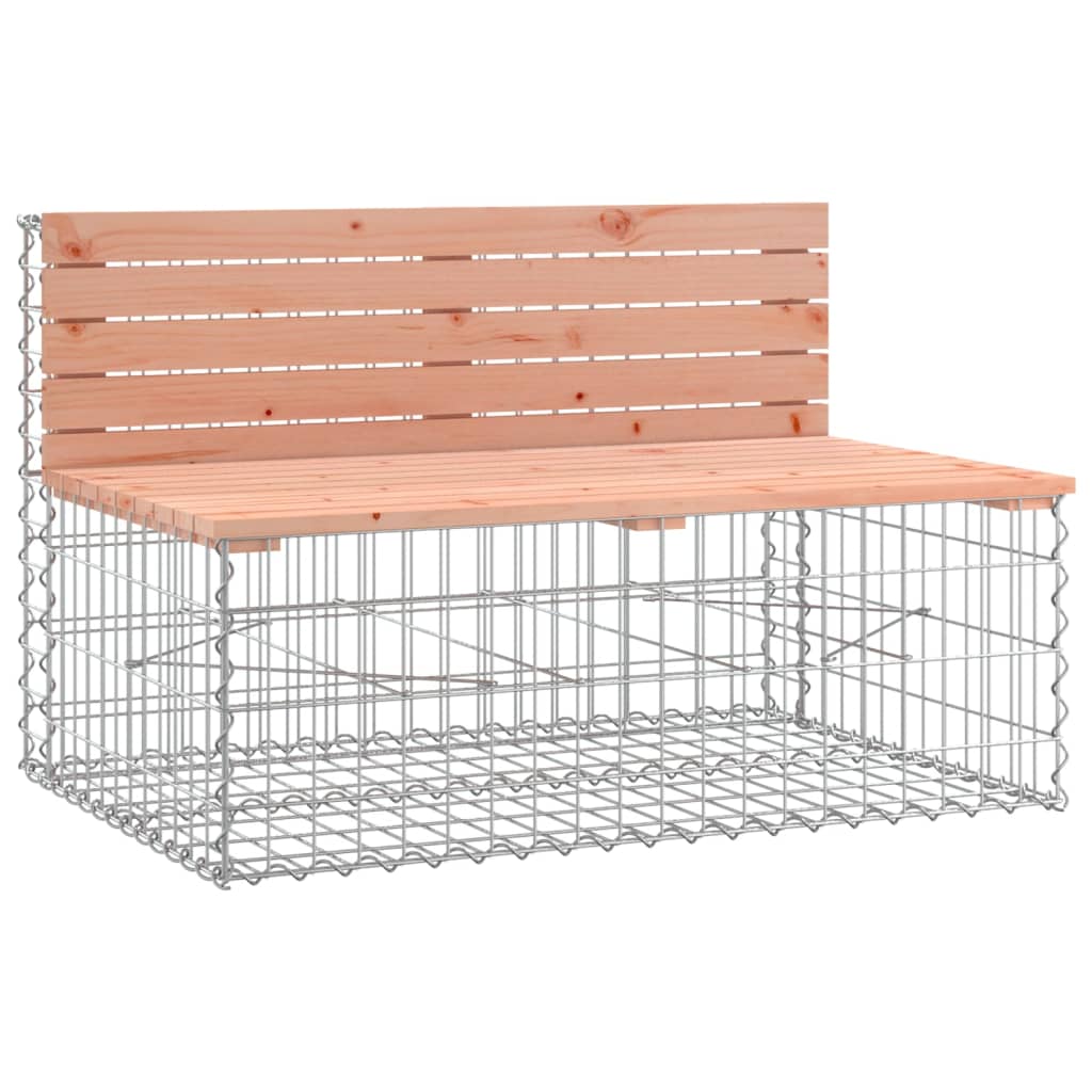 Garden Bench Natural Wood Solid Douglas Fir wood and galvanized steel