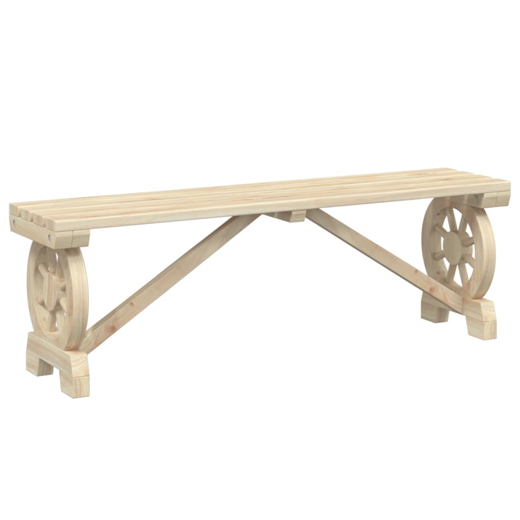 Garden Bench Natural wood Solid fir wood 45.3 in Durable