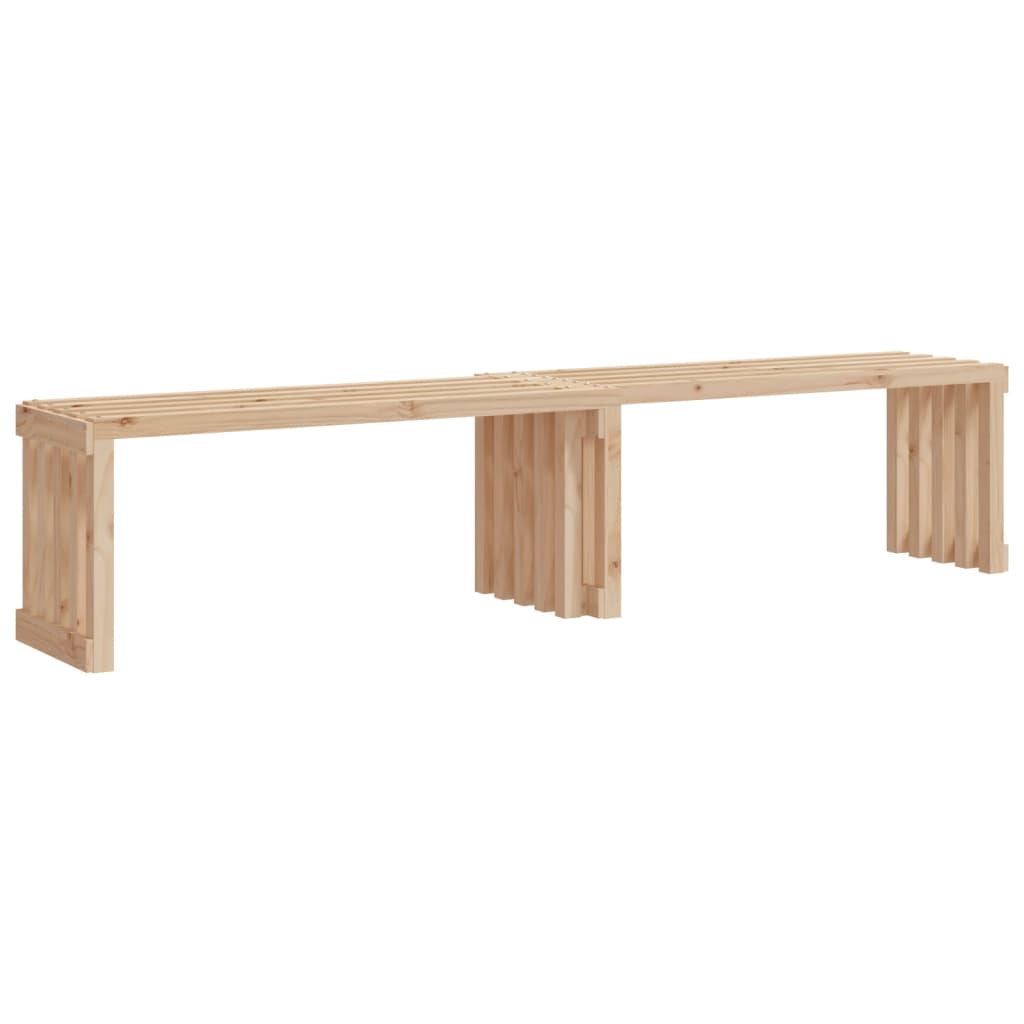 Garden Bench Natural Wood Solid Pine Wood Extendable Garden Bench