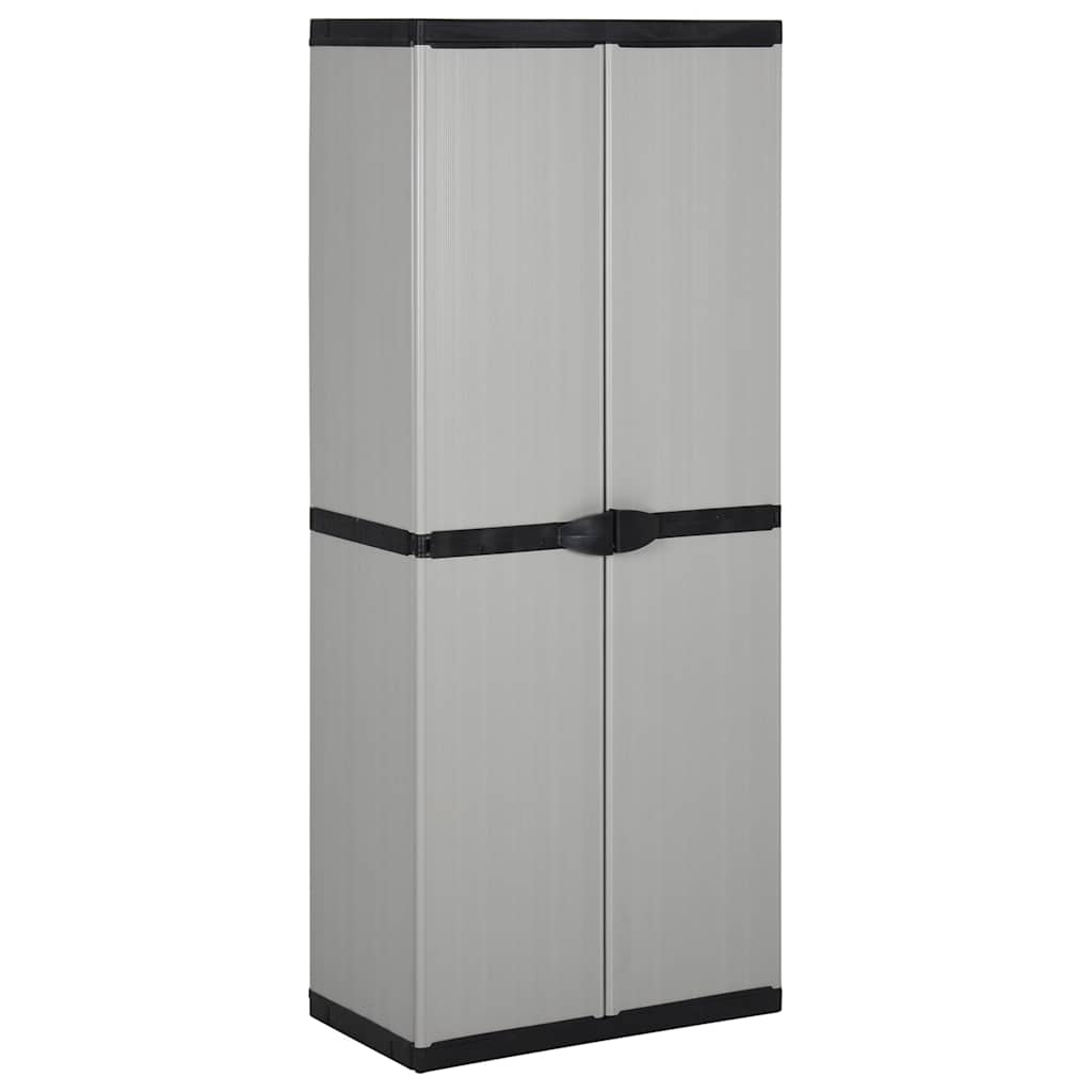 Garden Cabinet Grey and Black PVC and PP (Polypropylene) Medium