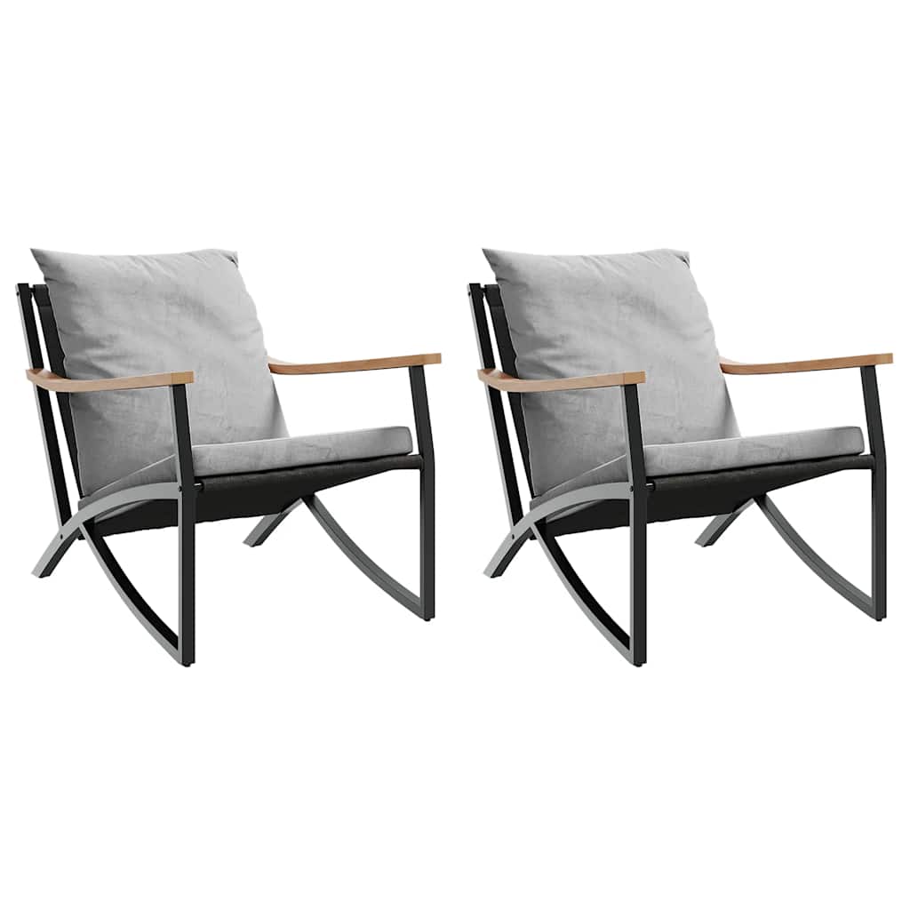 Garden Chair Black, Light Gray