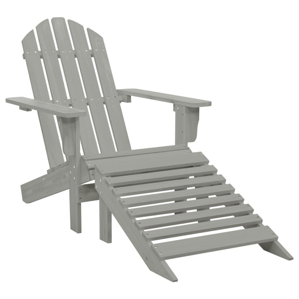 Garden Chair Grey Hardwood Large Durable Garden Chair