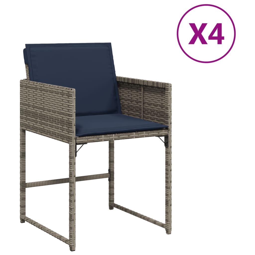 Garden Chair Grey PE rattan Standard Foldable Garden Chair