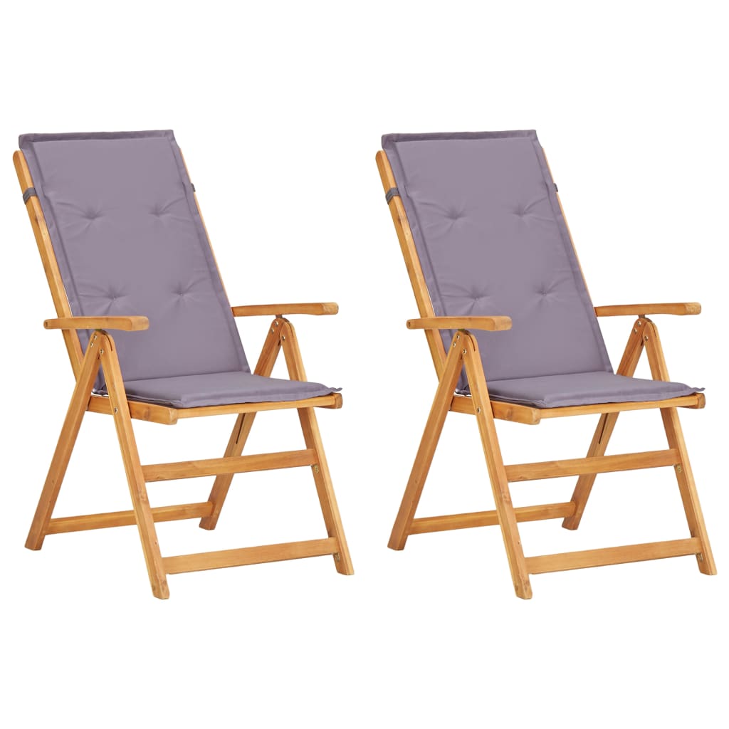 Garden Chair Set of 2 Dark grey