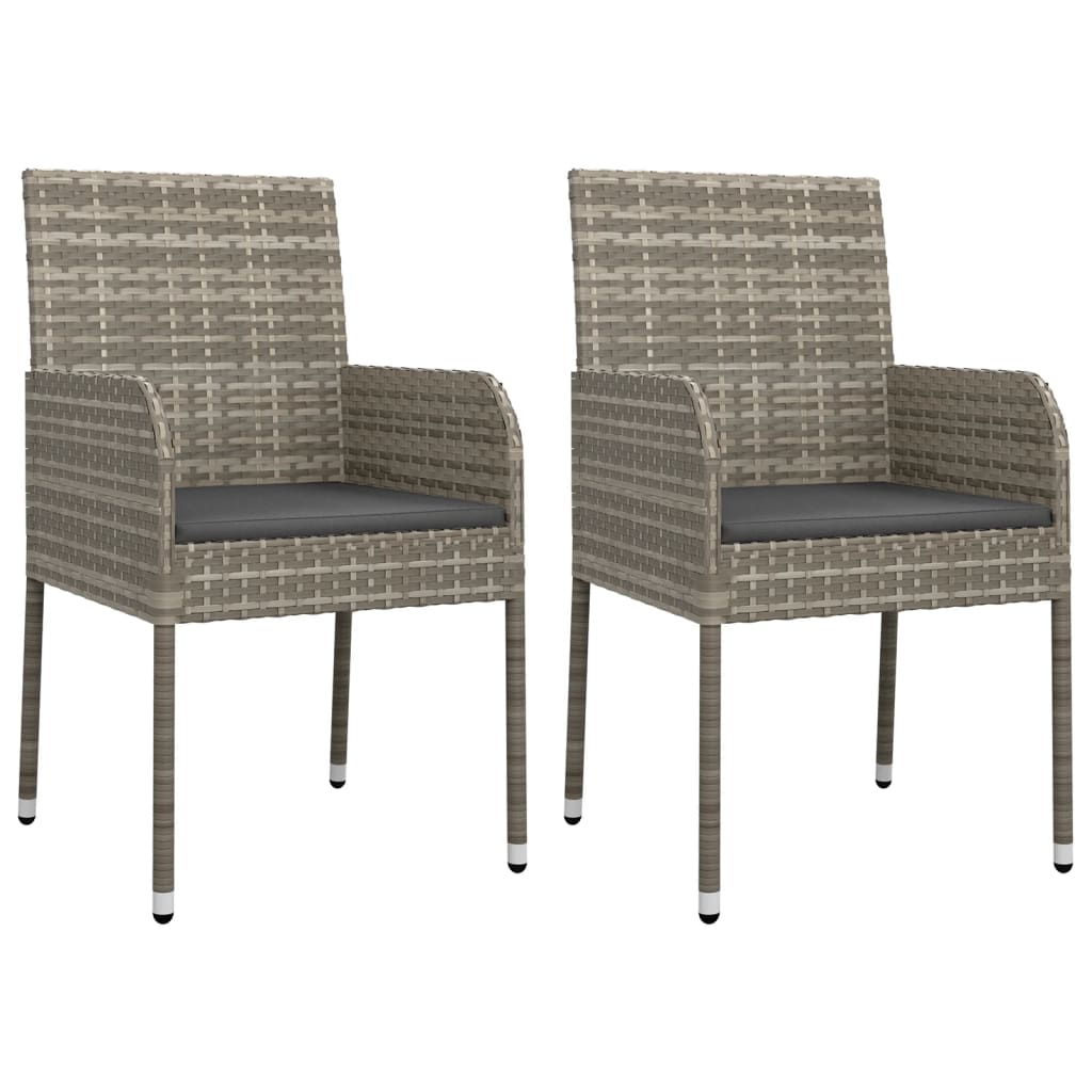 Garden Chair Set of 2 Grey