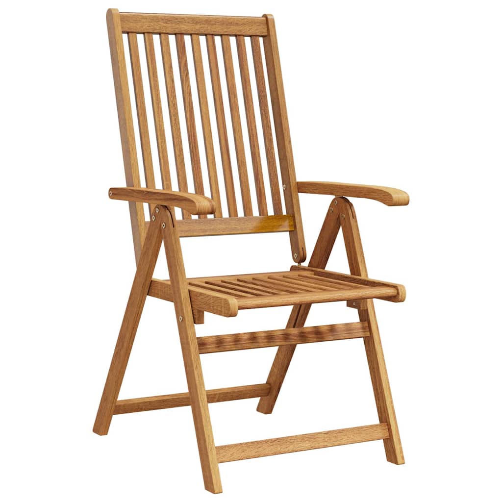 Garden Chair Set of 6 Brown Solid Acacia Wood Standard Foldable