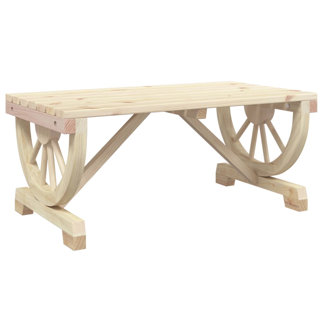Garden Coffee Table Brown Solid Fir Wood