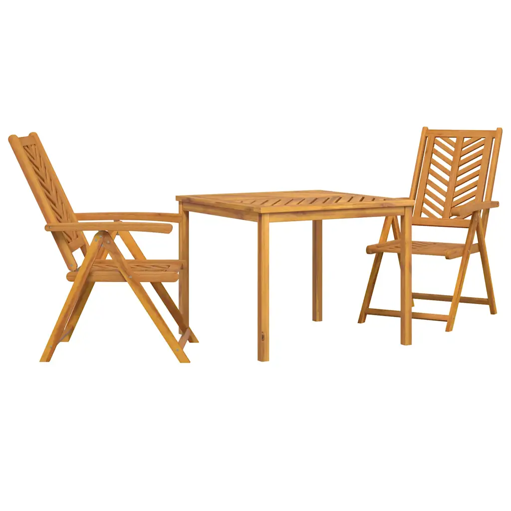 Garden Dining Set 3 pcs Brown Solid Acacia Wood