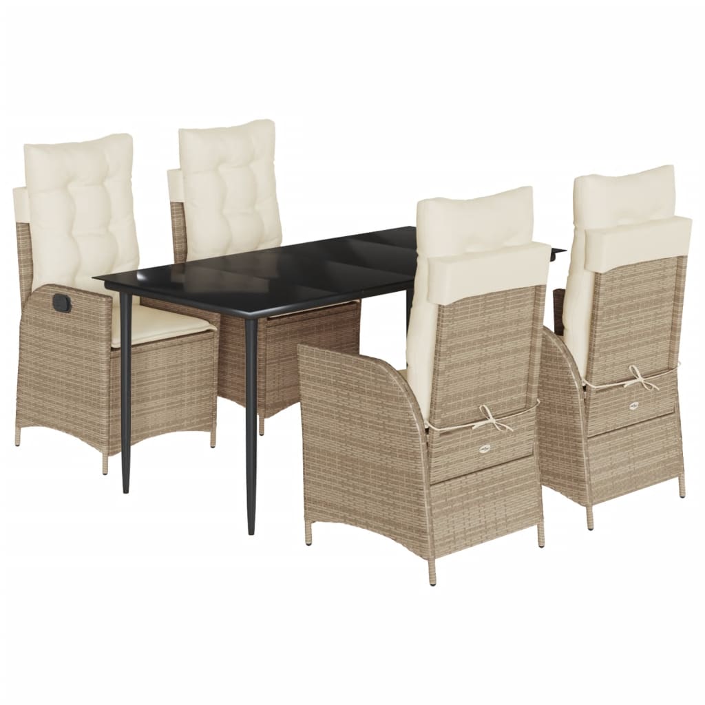 Garden Dining Set Beige