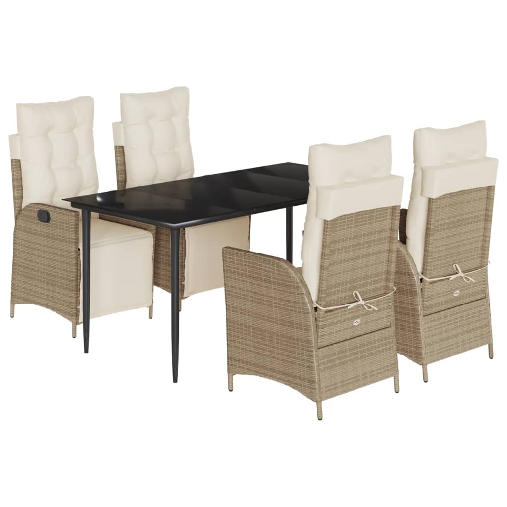 Garden Dining Set Beige