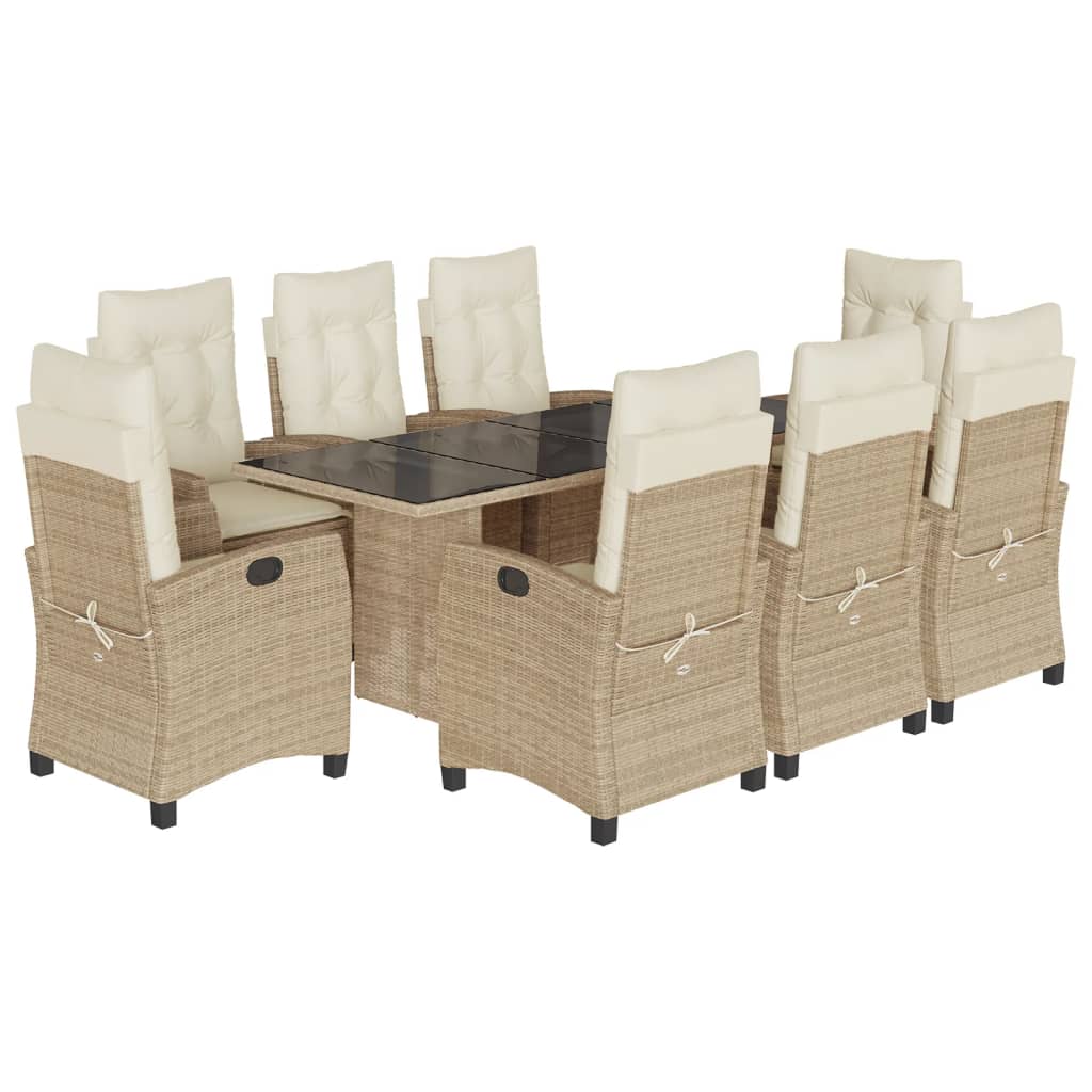 Garden Dining Set Beige