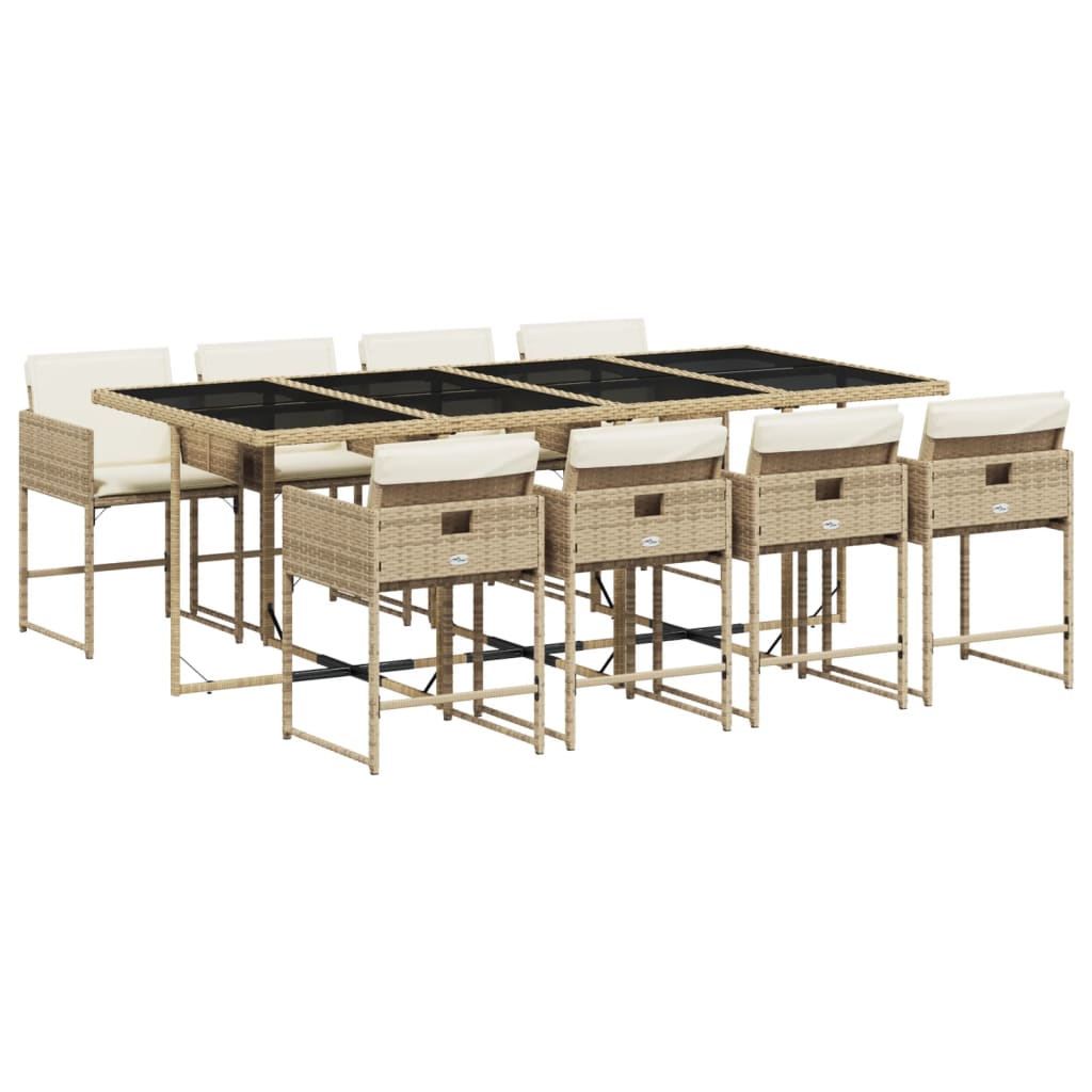 Garden Dining Set Beige, Cream, Black