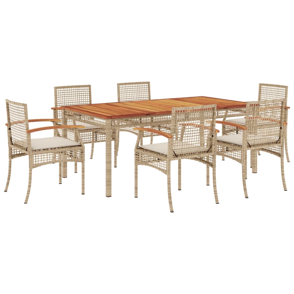 Garden Dining Set Beige, Cream White