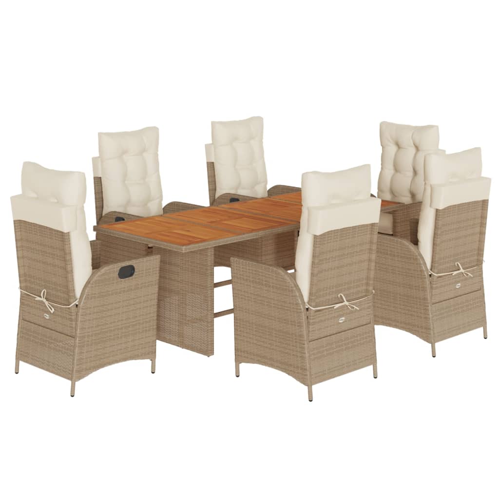 Garden Dining Set Beige, Cream White