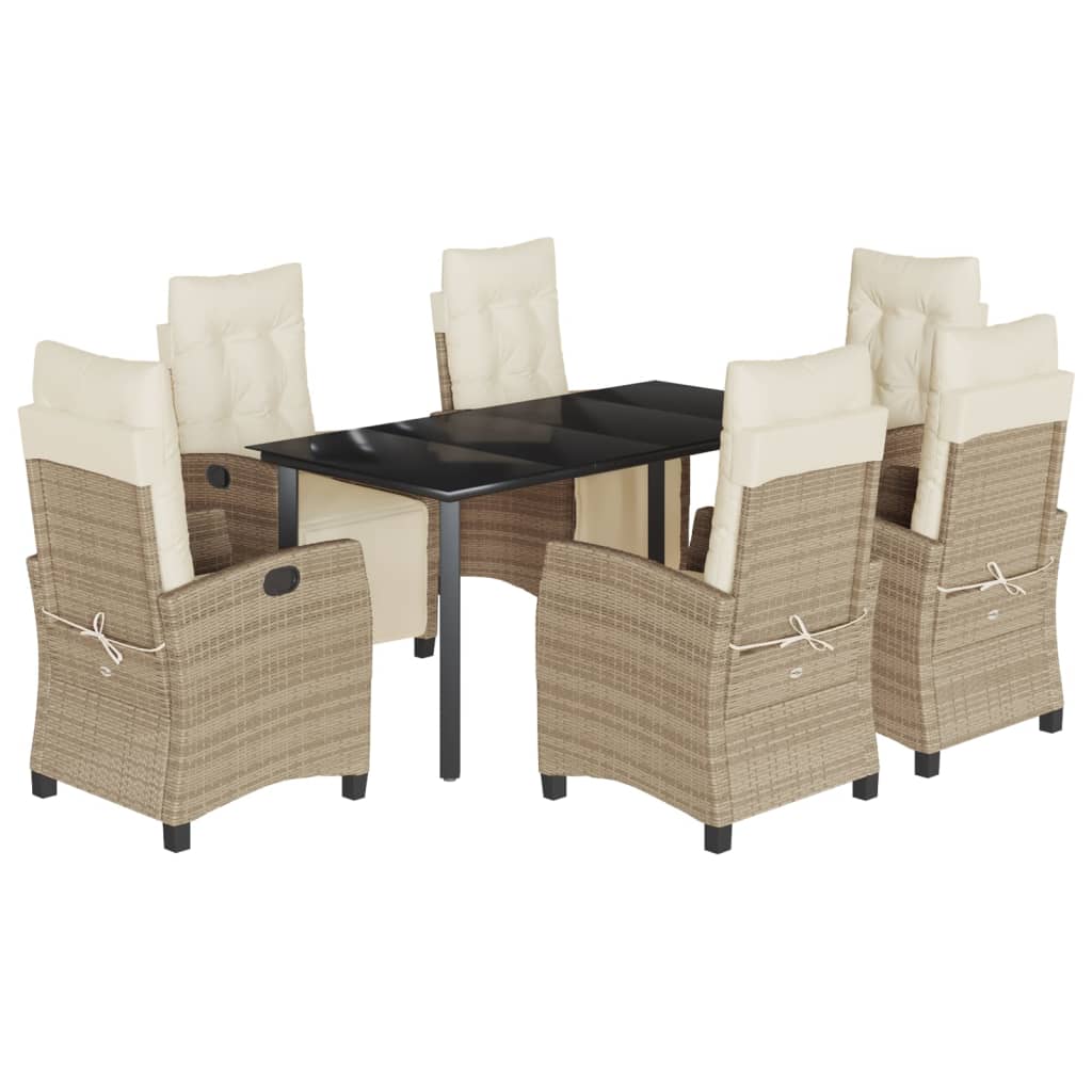 Garden Dining Set Beige, Cream White