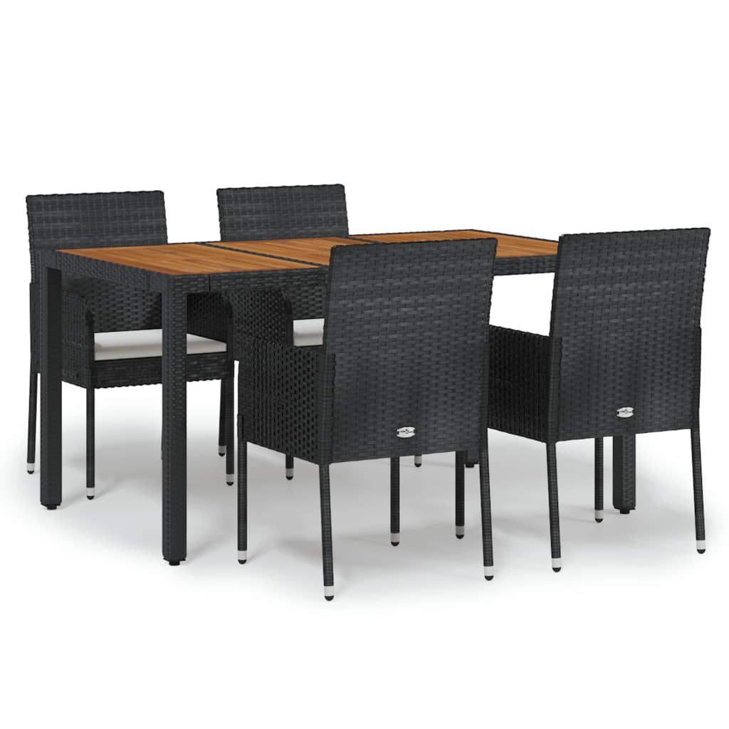 Garden Dining Set Black
