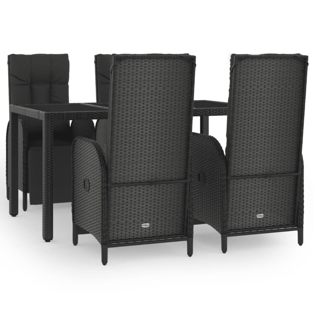 Garden Dining Set Black