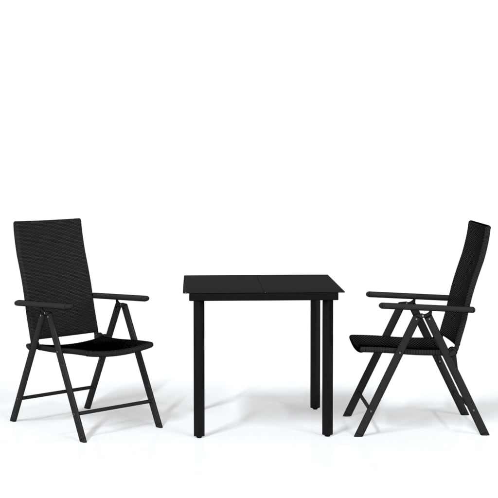Garden Dining Set Black