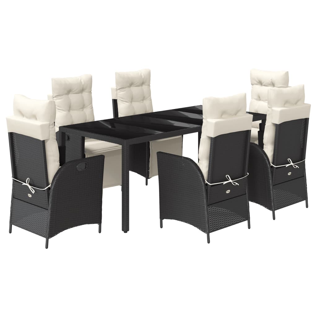 Garden Dining Set Black