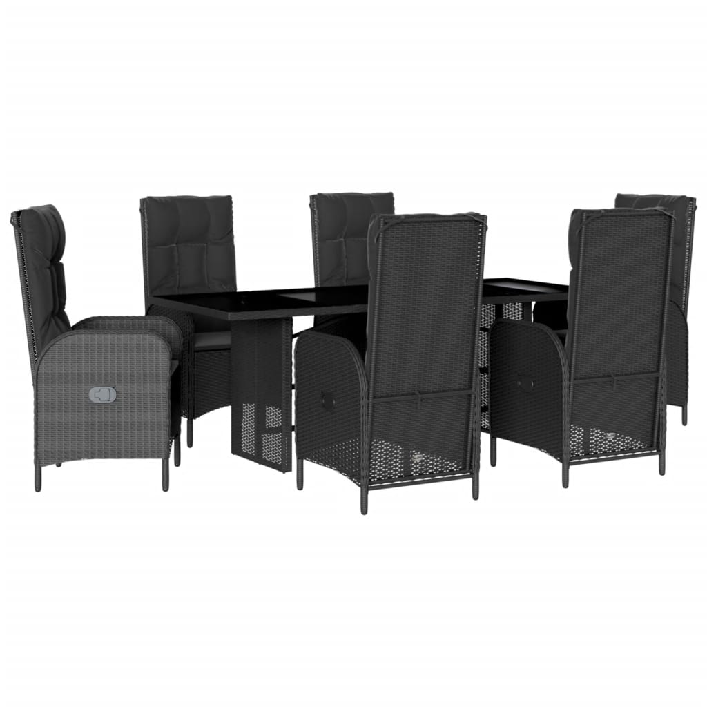 Garden Dining Set Black