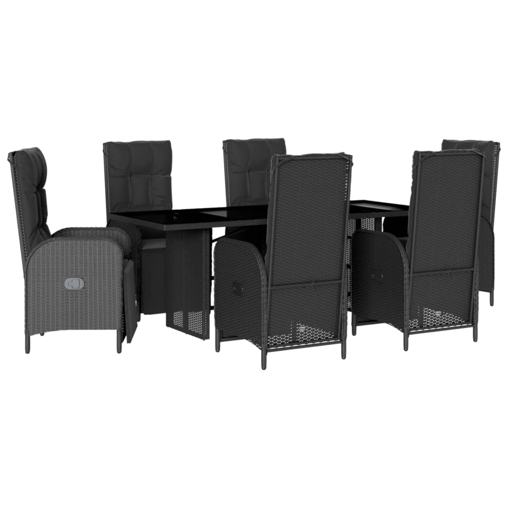 Garden Dining Set Black