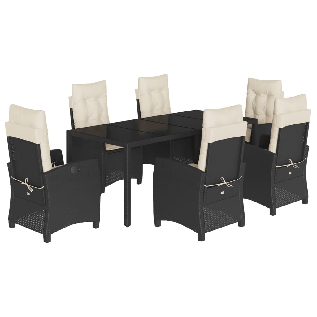 Garden Dining Set Black