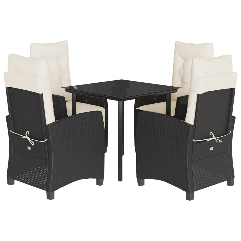 Garden Dining Set Black