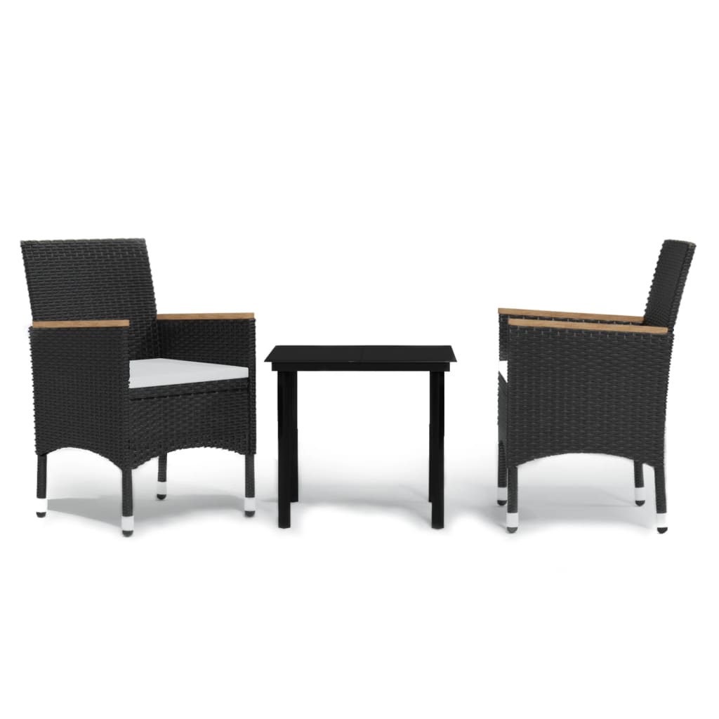 Garden Dining Set Black