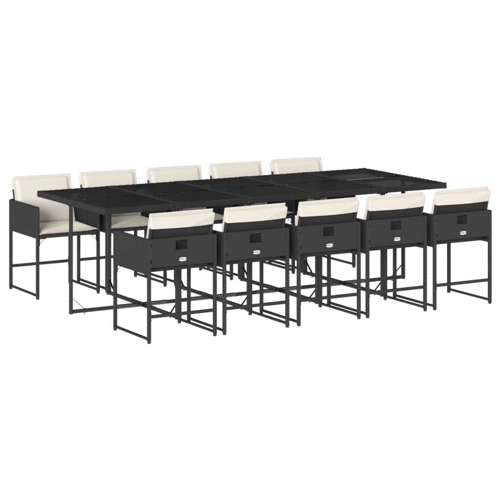 Garden Dining Set Black