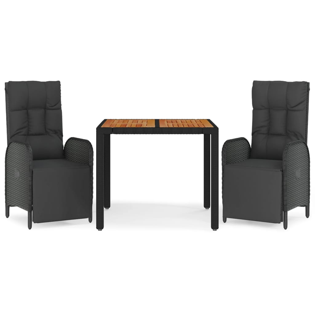 Garden Dining Set Black