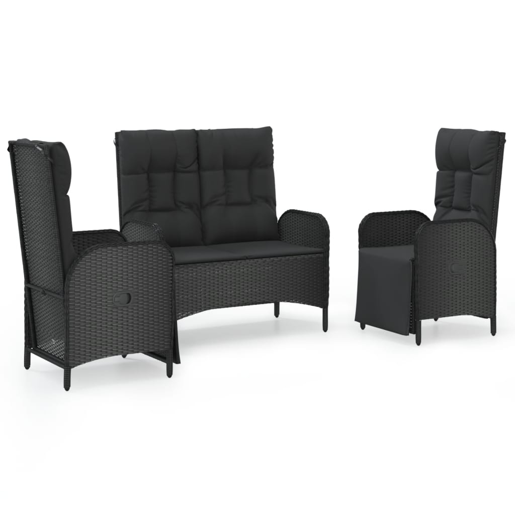 Garden Dining Set Black