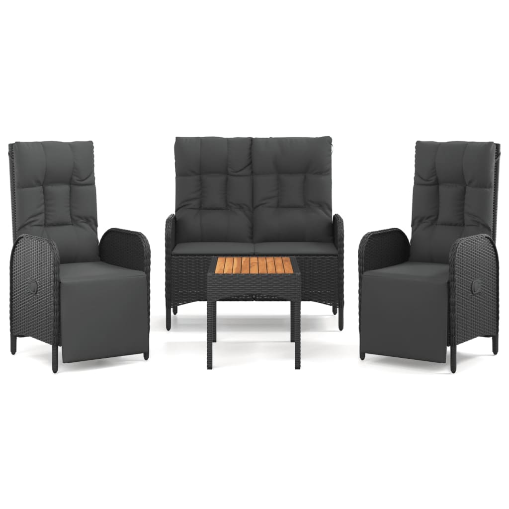 Garden Dining Set Black
