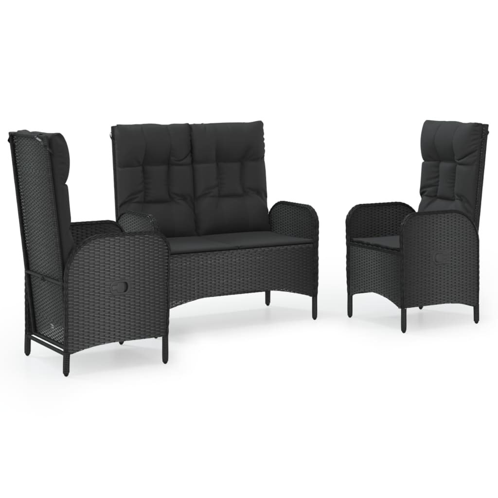 Garden Dining Set Black