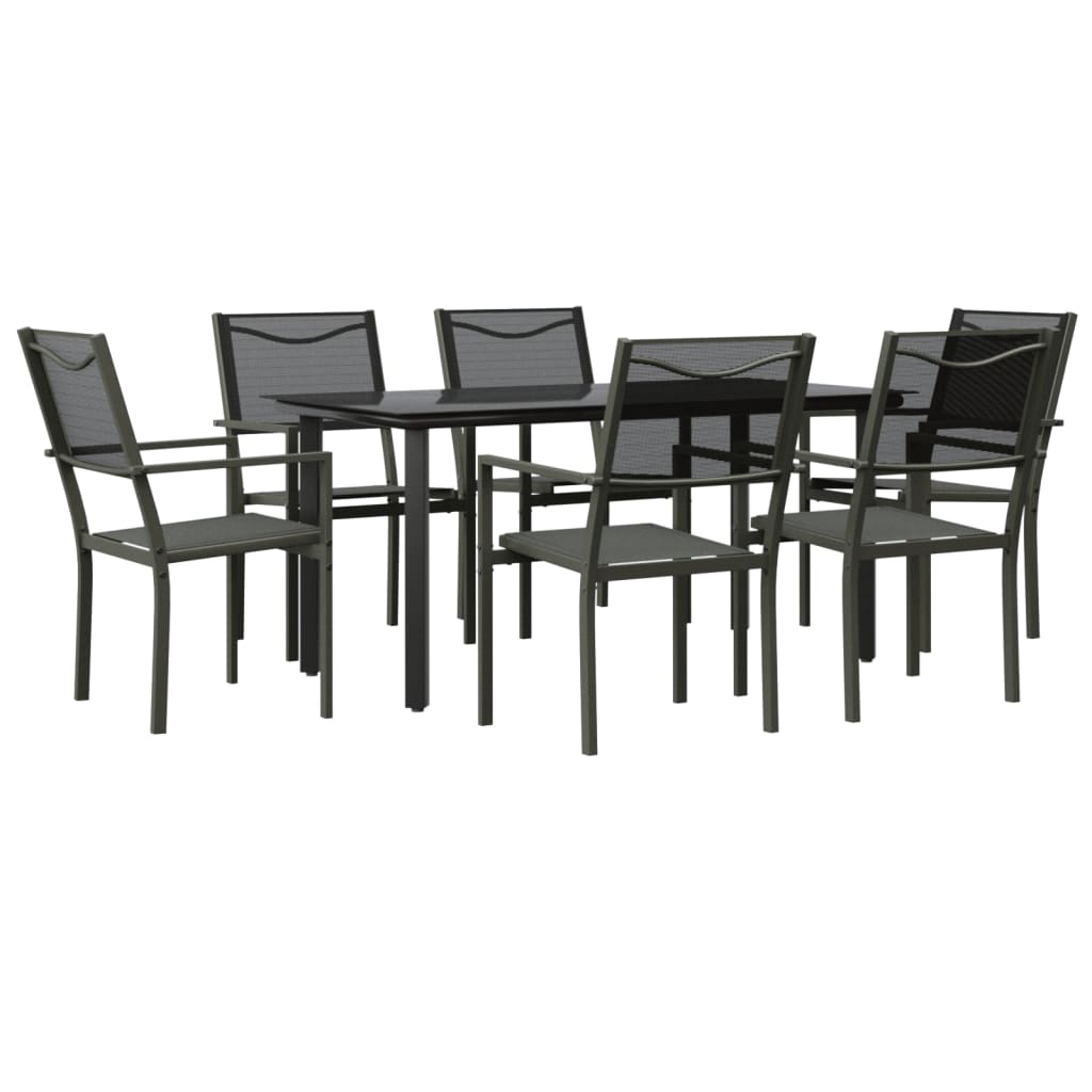 Garden Dining Set Black and Anthracite