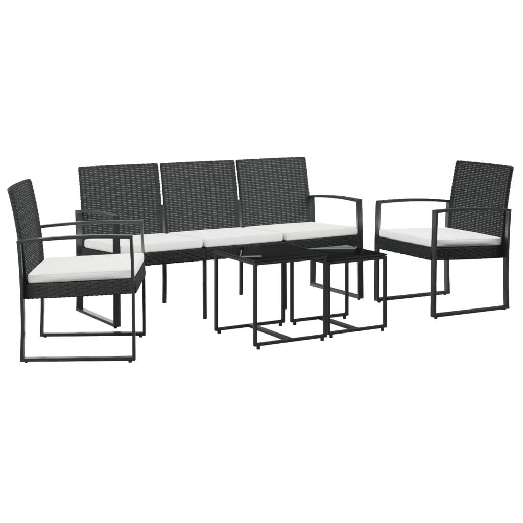 Garden Dining Set Black and anthracite Polypropylene, Steel