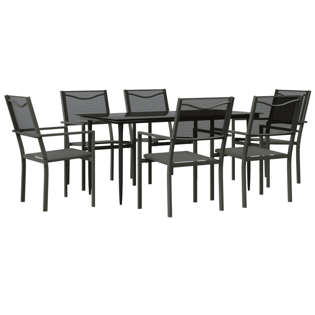 Garden Dining Set Black and Anthracite
